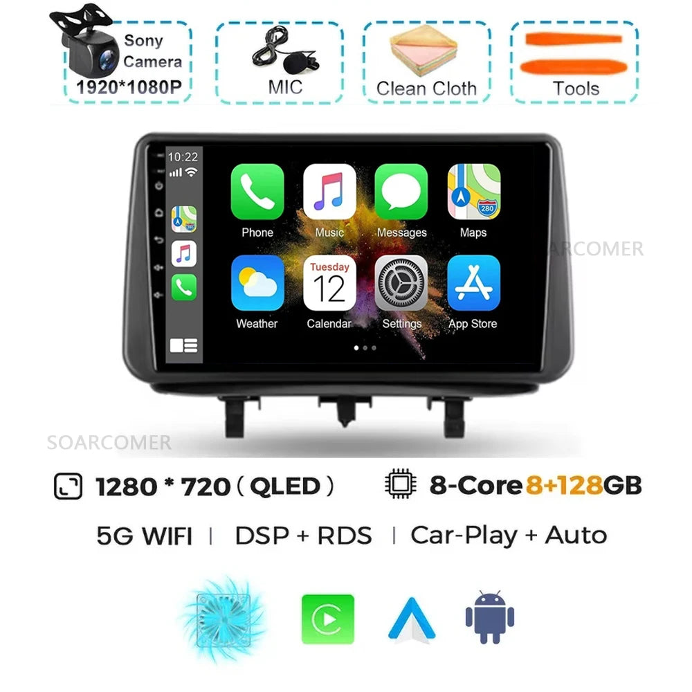 Android 15 For Opel Meriva B 2009-2014 2K QLED Android Car Radio Multimedia Video Player BT AI Voice CarPlay 4G Stereo Head Unit