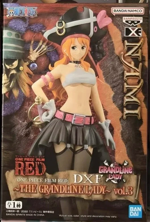 【IN STOCK】Original Banpresto DXF The Grandline Lady Film Red One Piece Nami Vol.3 17cm Figure Collectible Model Toy Gift