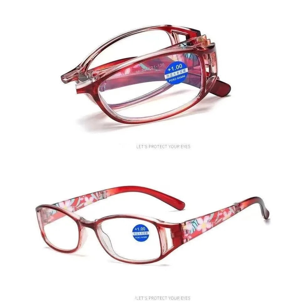 3PCS Foldable Reading Glasses for Women Anti-Blue Light Eyeglasses Men Portable Magnifier Eyewear +100 ~ +400
