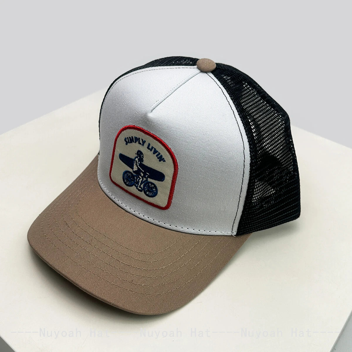 New Men Women Color Block Letter Embroidery Baseball Hats Breathable Mesh Sunshade Personal Trucker Caps Versatile Fashion Retro