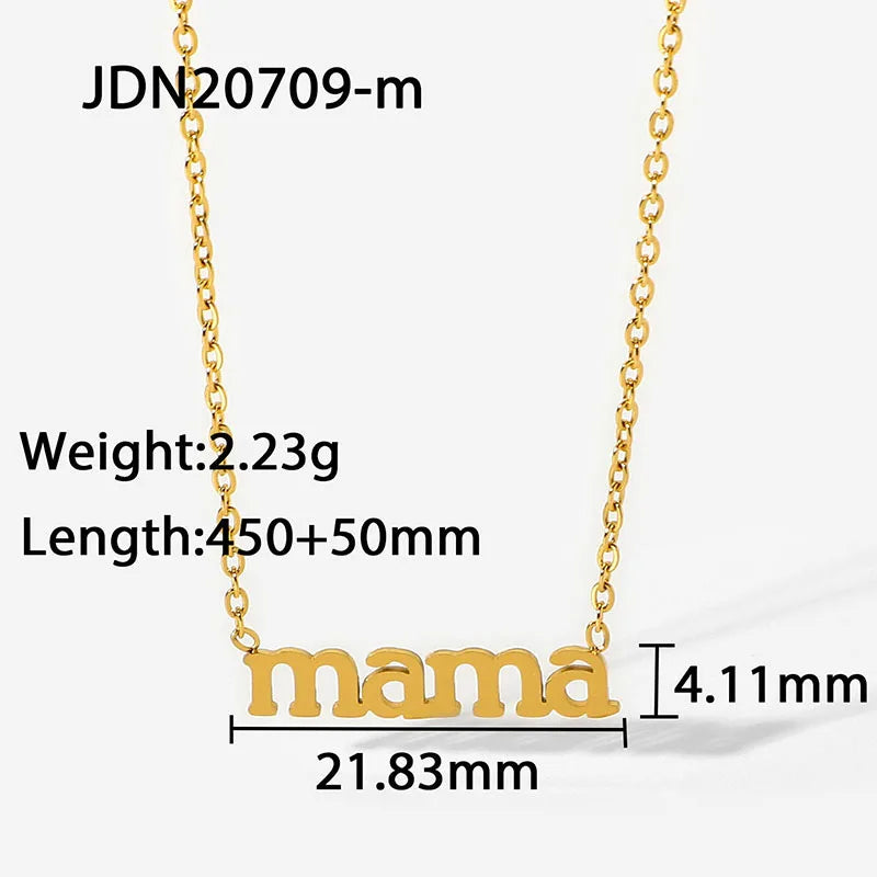 Uworld Simple Classic 18K Gold Color Plated Stainless Steel Photo Pendant Necklace Love Pendant Stackable Necklace Women's Jewel