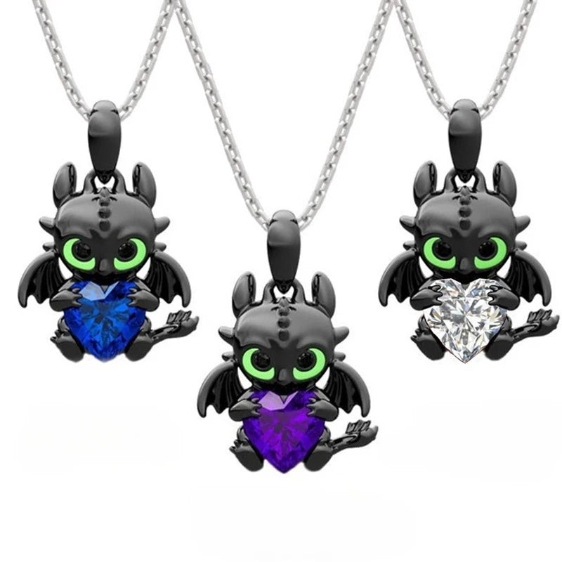 Anime Toothless Necklace Charm Pendant Kids Adult Fashion Jewelry Accessories