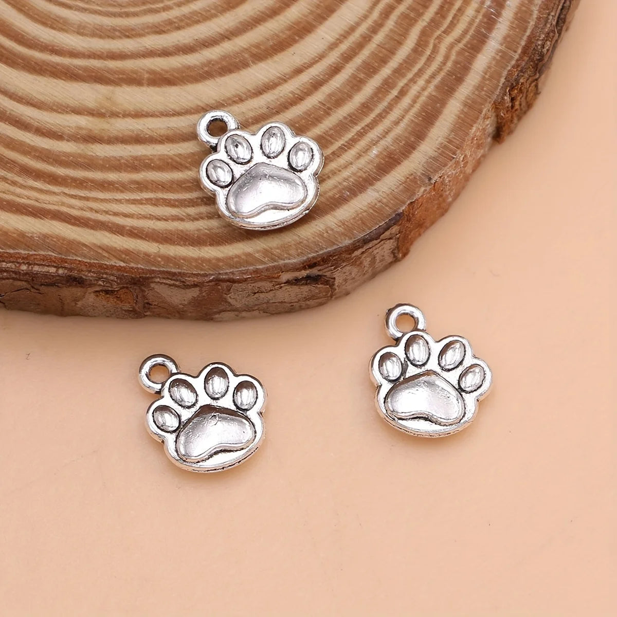 15pcs Paw Charms Dog Footprint Pendants for Jewelry Making DIY Handmade Necklace Bracelet Earrings Key Chain Accessories