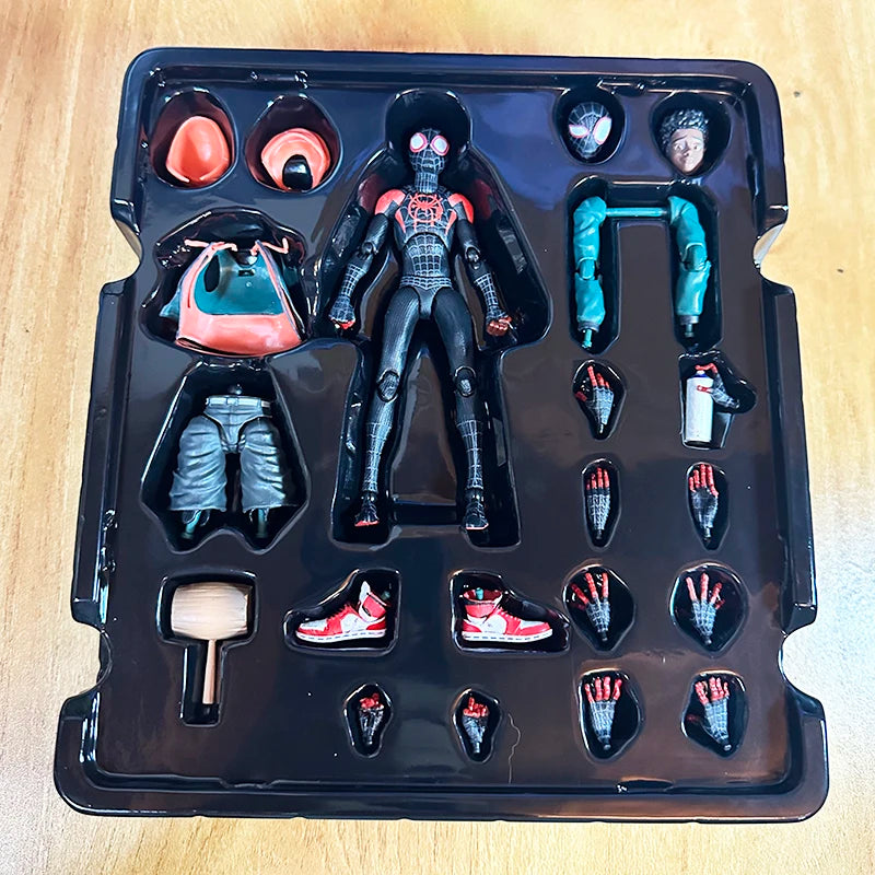 Miles Sentinel Peter Parker Sv Spider Verse Noir Action Figures PVC Collects 03