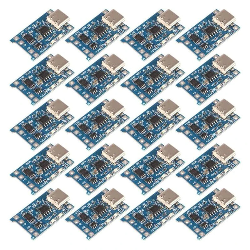 5PCS 1A 18650 Lithium Battery Protection Board Type-c/Micro/Mini USB Charging Module TP4056 With Protection One Plate Module