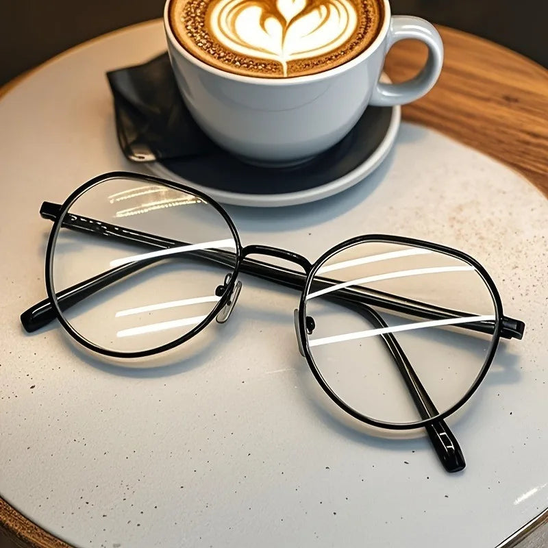Chic Retro Oval Anti Blue Light Glasses for Men & Women
