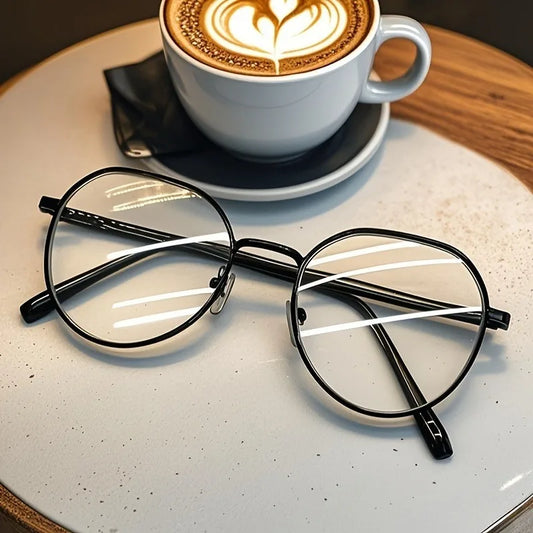 Chic Retro Oval Anti Blue Light Glasses for Men & Women