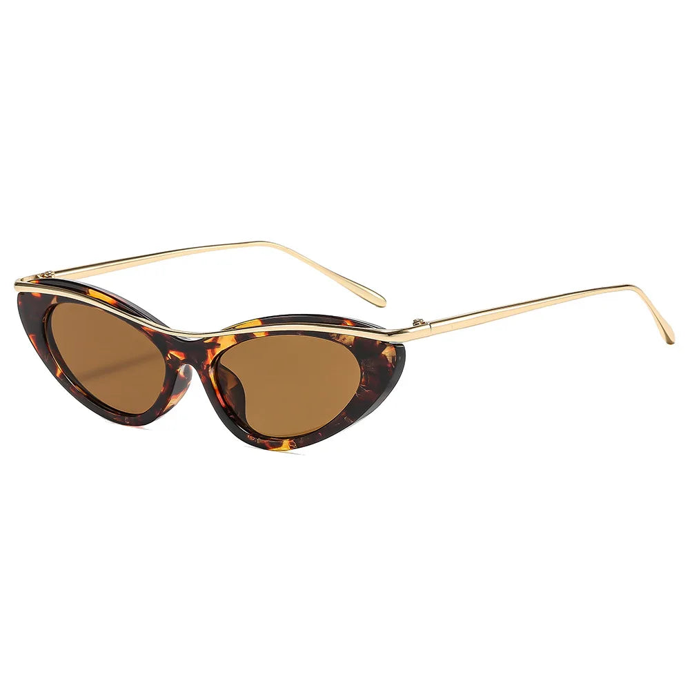 JNPCXI New Small Cat Eye Retro Sunglasses Women Fashion Brand Design Gradient Shades UV400 Men Punk Sun Glasses