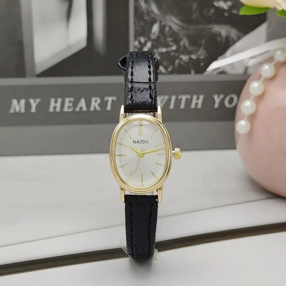 Fashion Brand Women Oval Dial Watch Luxury Leather Strap Quartz Watch Gift Ladies Wristwatches Relojes Para Mujer Wholesale