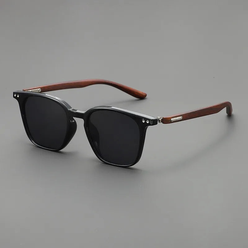 Tortoiseshell Wood Grain Frame Sunglasses for Women Summer Sun Protection High-End Driving Style  Glasses for Men