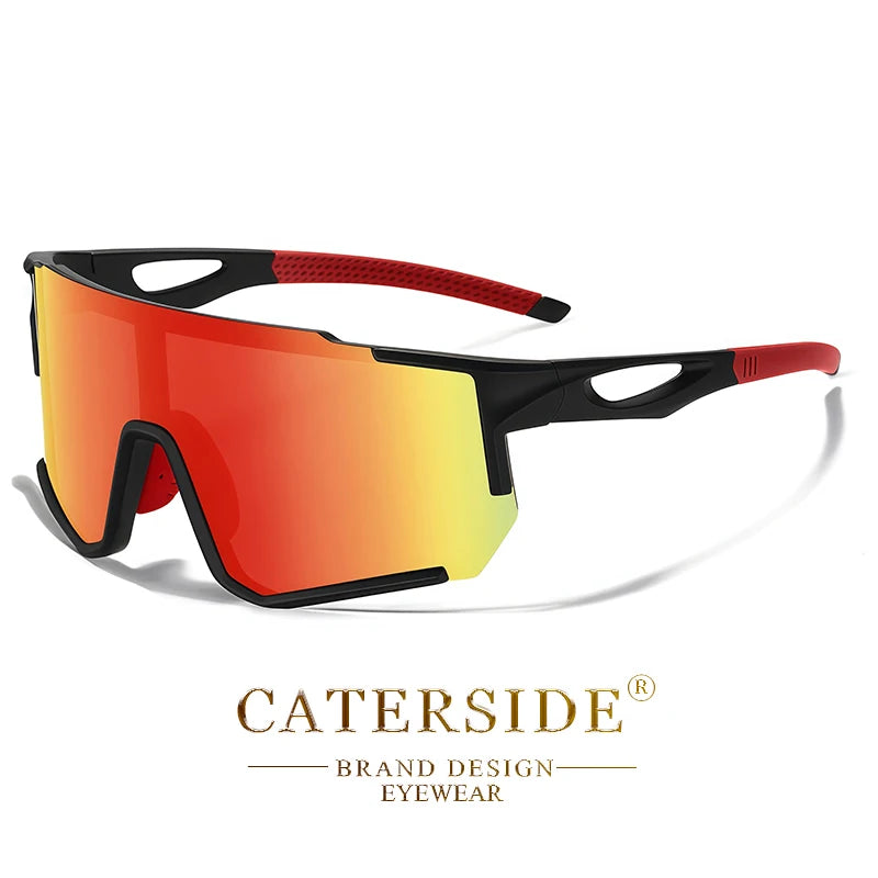 CATERSIDE 1/2/3PCS  Men Polarized Sunglasses Skiing Glasses Women Cycling Sports Outdoor Activities UV400 Protection
