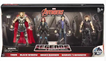 Original Hasbro MARVEL The Avengers THOR&BLACK WIDOW&BRUCE BANNER&HAWKEYE Anime Figure Model Collection Toy
