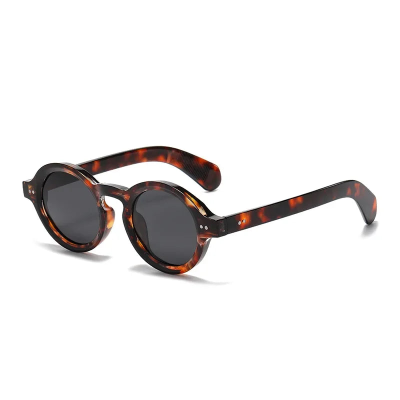 JNPCXI Retro Round Women Sunglasses Fashion Rivets Decoration Men Punk Polarized Lens Shades UV400 Sun Glasses