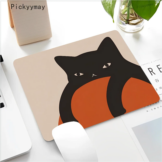 Funny Black Cat Mouse pad PC Desk Mat Table Big Mouse Pad PC Non-slip Rug z6