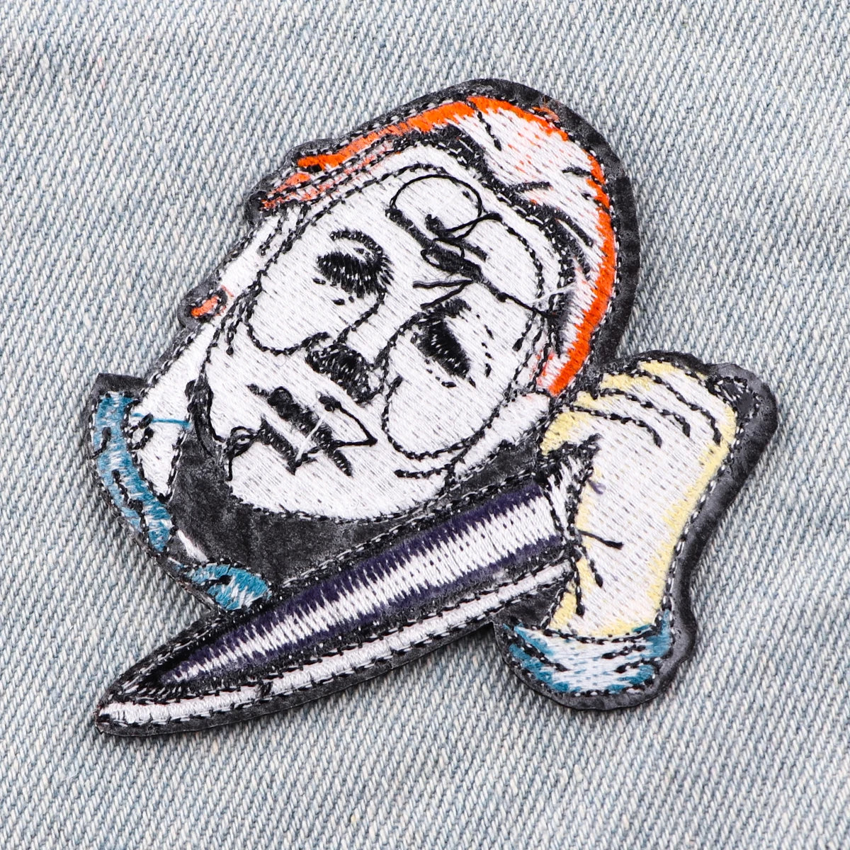 Halloween Patch Horror Movie Embroidered Patches For Clothing Punk Stripes Iron On Patches On Clothes DIY Badges On Backpack