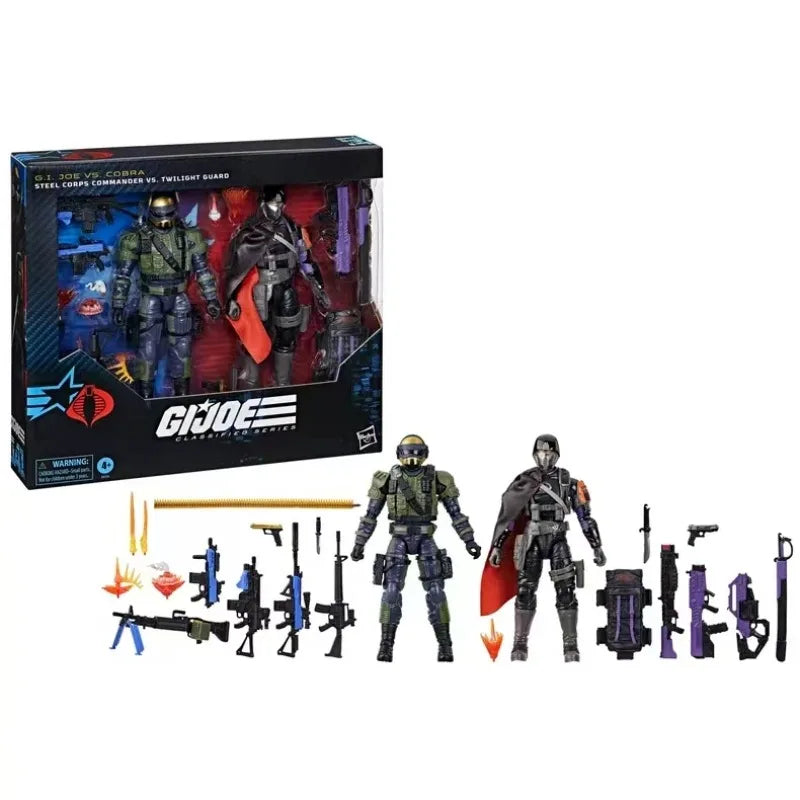 Original Hasbro G.I. Joe GI Joe Classified Series 141 Steel Corps Commander Vs Twilight Guard Action Figure Collection Toys