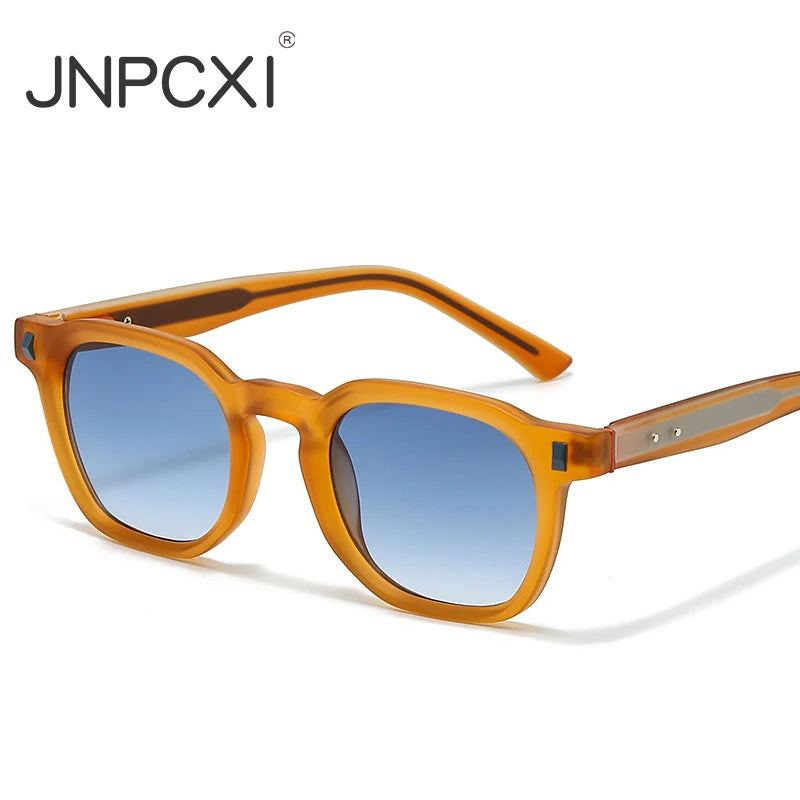 JNPCXI New Fashion Sunglasses Men Vintage Square Gradient Sun Glasses Outdoor Sports Party Vacation Travel Driving Eyeglasses