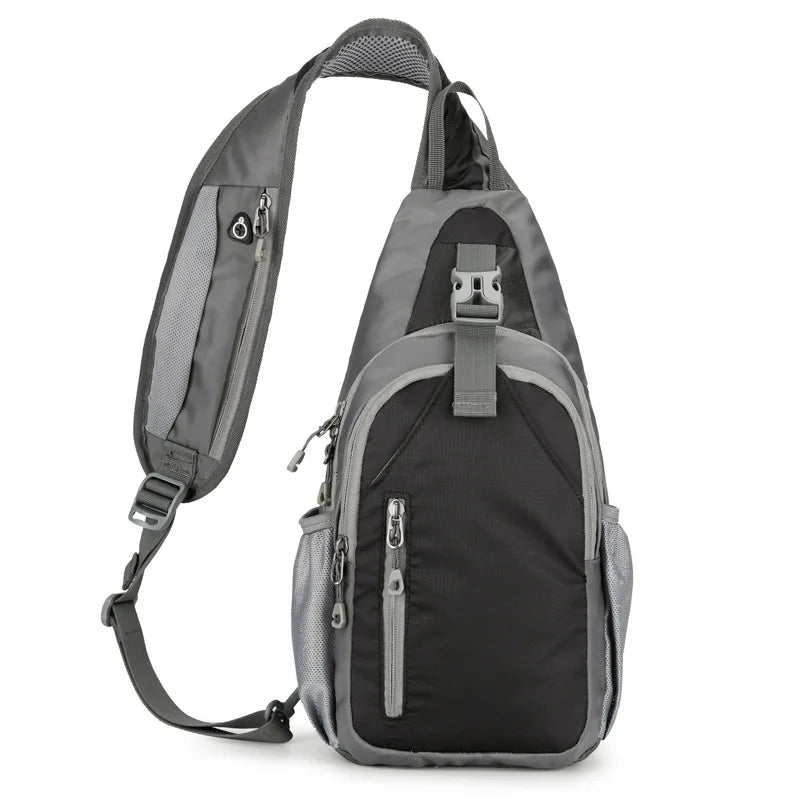 Outdoor Leisure Shoulder Chest Bag, Sports Waterproof Backpack, Suitable for Both Men and Women, Mobile Phone Storage Bag