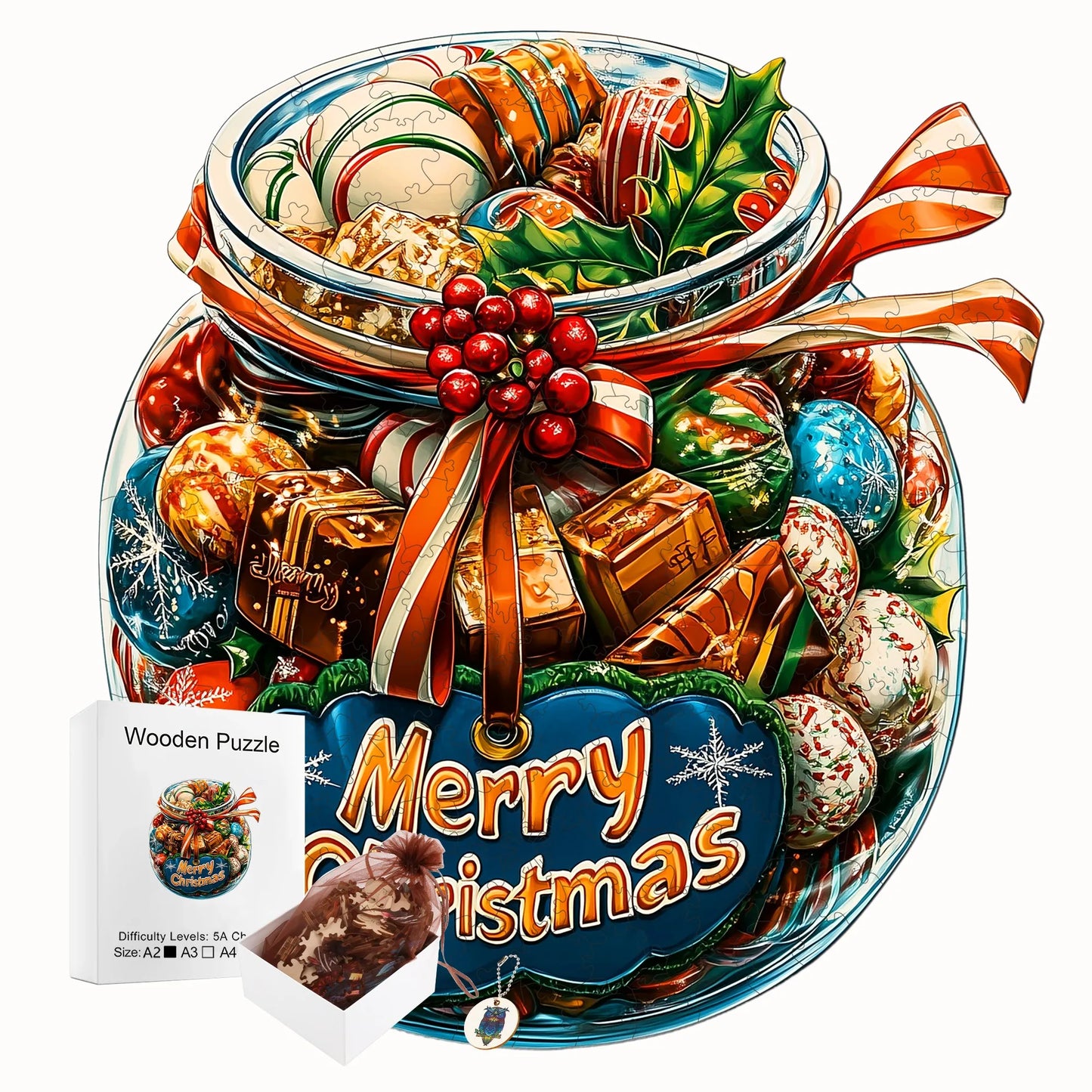 Human Candy Scenery Wooden Jigsaw Puzzle Wood Decor Painting Christmas and Halloween Gift Toy For Teen And Kid