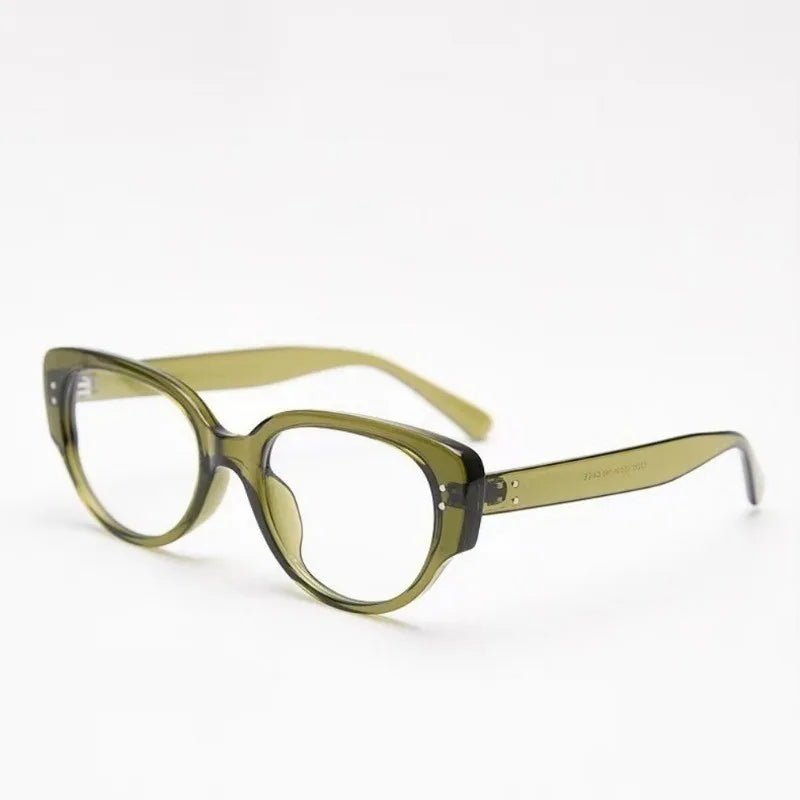 Triangle Cat Eye Anti Blue Light Flat Glasses for Women Men Ins Fashion Anti Blue Light Eyeglasses Frames