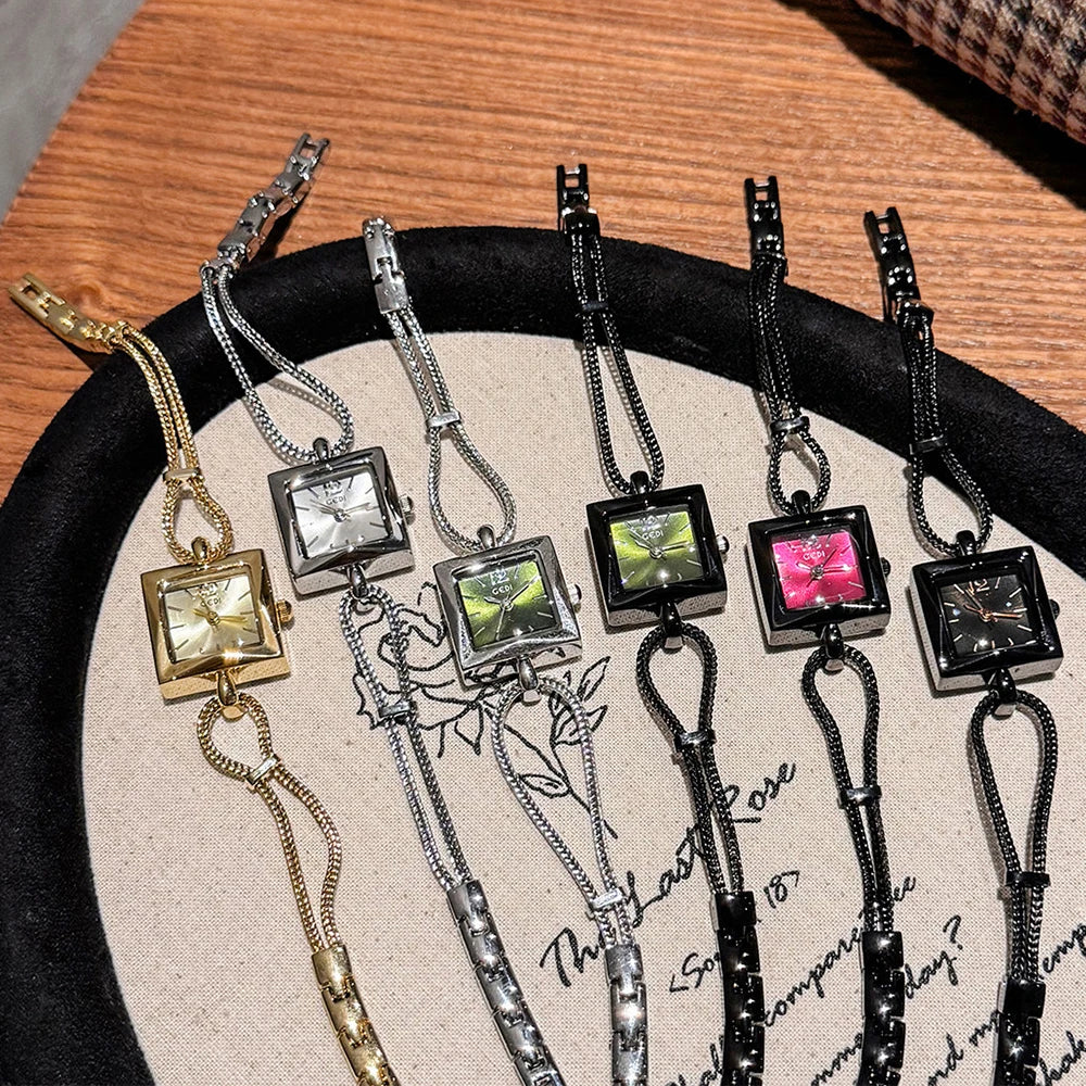 GEDI Square Women's Watch 2026 Bracelet Quartz Vintage Woman Watches Luxury Waterproof Fashionable Wristwatch Gifts