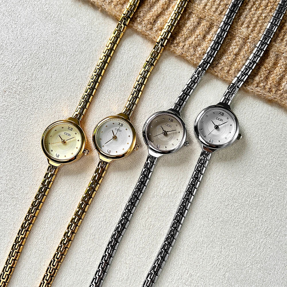 GEDI Women's Watch Luxury Women Bracelet Quartz Watches Ladies Small Wristwatches Vintage Watches for Woman Girlfriend