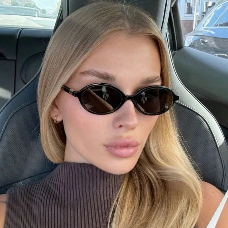 Retro Oval Small Frame Fashionable Glasses Fashionable High-end Casual Daily Fashionable Glassessuitable for Daily Wear