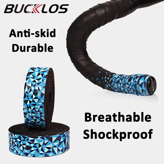 BUCKLOS Gravel Road Bike Handlebar Tape PU+EVA Anti-Vibration Bicycle Straps Breathable Handle Belt Wrap Cycling Parts