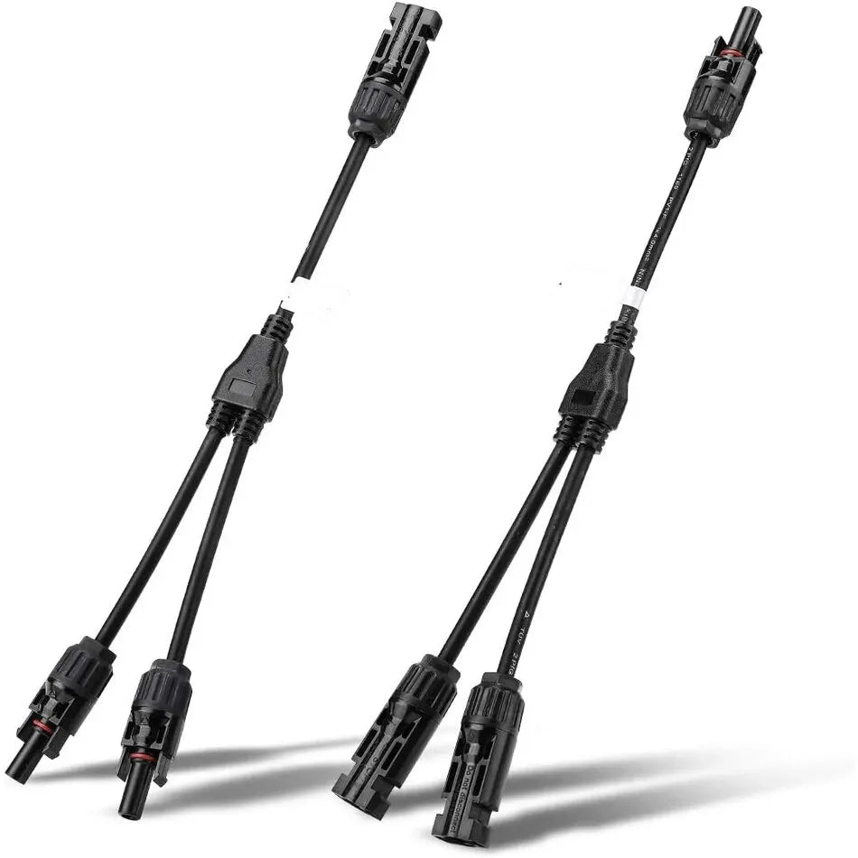 1 Pair Solar Connectors Y Branch Parallel Adapter Cable Wire Plug Tool Kit for Solar Panel Waterproof Connect Wire for Solar