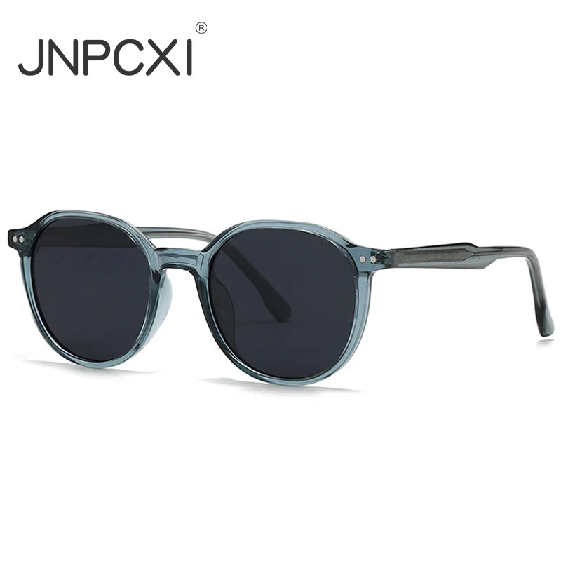 JNPCXI New Retro Round Women Luxury Sunglasses Fashion Rivets Men Sun Glasses Shades UV400
