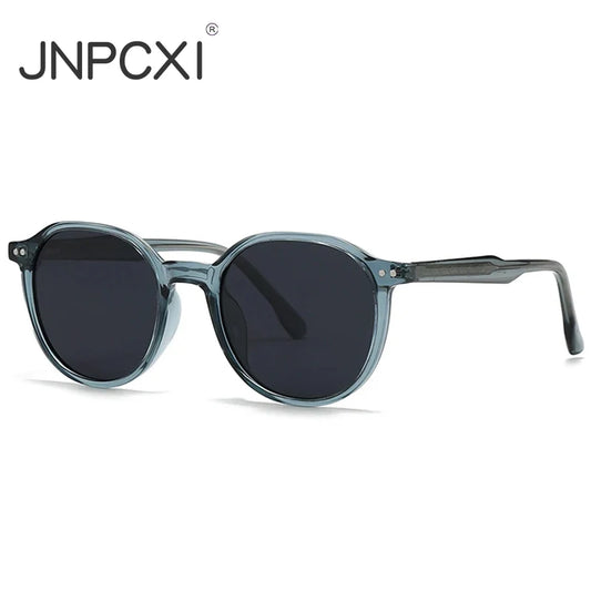 JNPCXI New Retro Round Women Luxury Sunglasses Fashion Rivets Men Sun Glasses Shades UV400