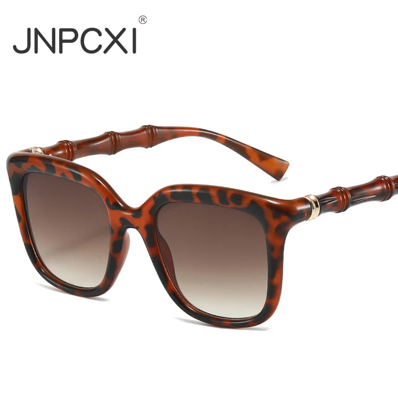 JNPCXI Luxury Square Sunglasses Women Men Gradient Lens Multi-color Shades for Driving Travel Beach