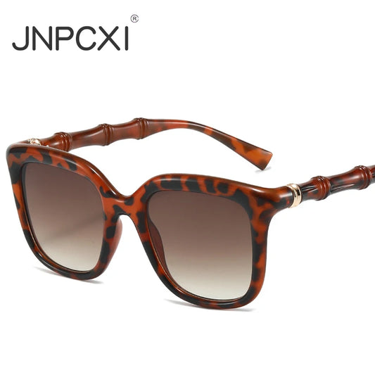 JNPCXI Luxury Square Sunglasses Women Men Gradient Lens Multi-color Shades for Driving Travel Beach