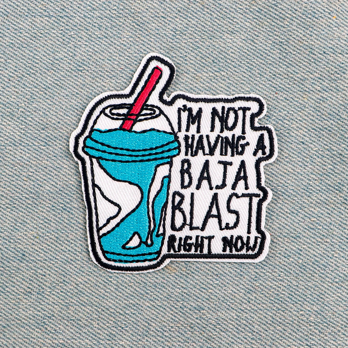 Funny Drink Embroidery Patch Quotes Iron On Patches For Clothing Thermoadhesive Patches On Clothes DIY Sew Badges