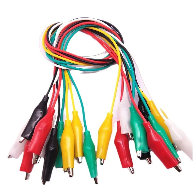 10pcs/pack Alligator Clips Electrical DIY Test Leads Alligator Double-ended Crocodile Clips Roach Clip Test Jumper Wire