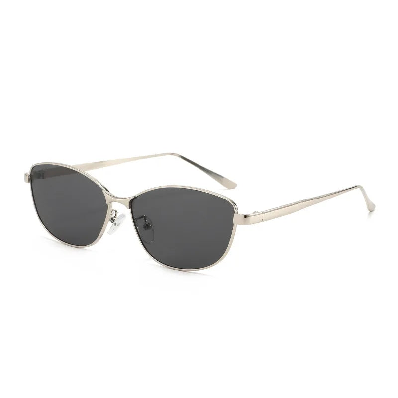 JNPCXI New Fashion Cat Eye Women Sunglasses Retro Trending Metal Blue Gradient Men Shades UV400 Sun Glasses