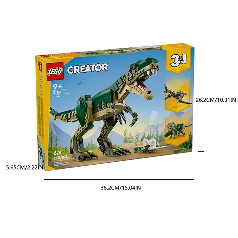 31151 LEGO 3in1 T. Rex, LEGO - Dinosaur Toy Building Brick Assembly, Ages 9+