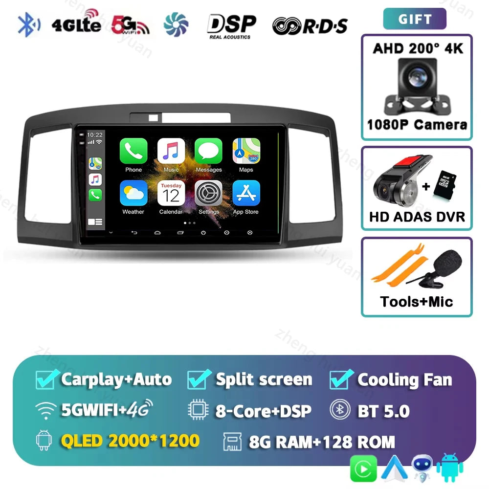 Android 15 CarPlay Auto For Toyota Allion Premio T240 2001 - 2007 Car Radio Multimedia navigation video DVD Autoradio Stereo gps