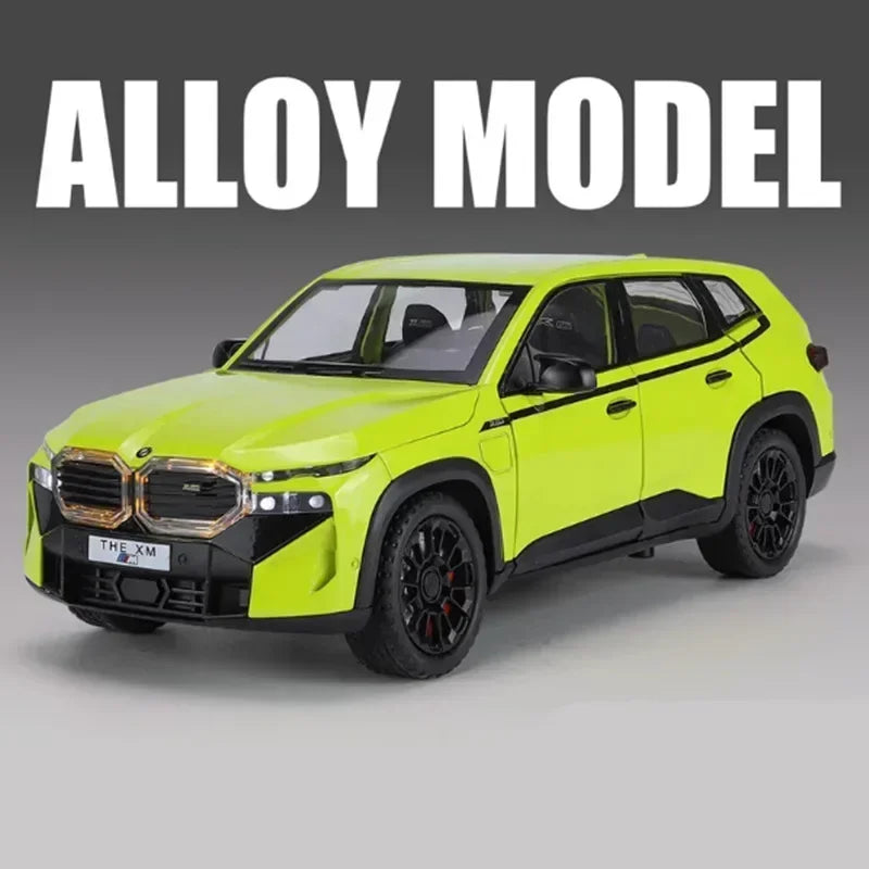 1:24 XM X5 Alloy Sports Car Miniature Model Toy Diecasts Metal Sound and Light Pull Back Collection Vehicles for Childrens Gifts