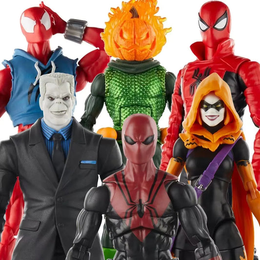 Marvel Legends Retro Spider-shot Scarlet Last Stand Spiderman  Jack O'lantern Hallows' Eve Tombstone 6" Action Figure Toy