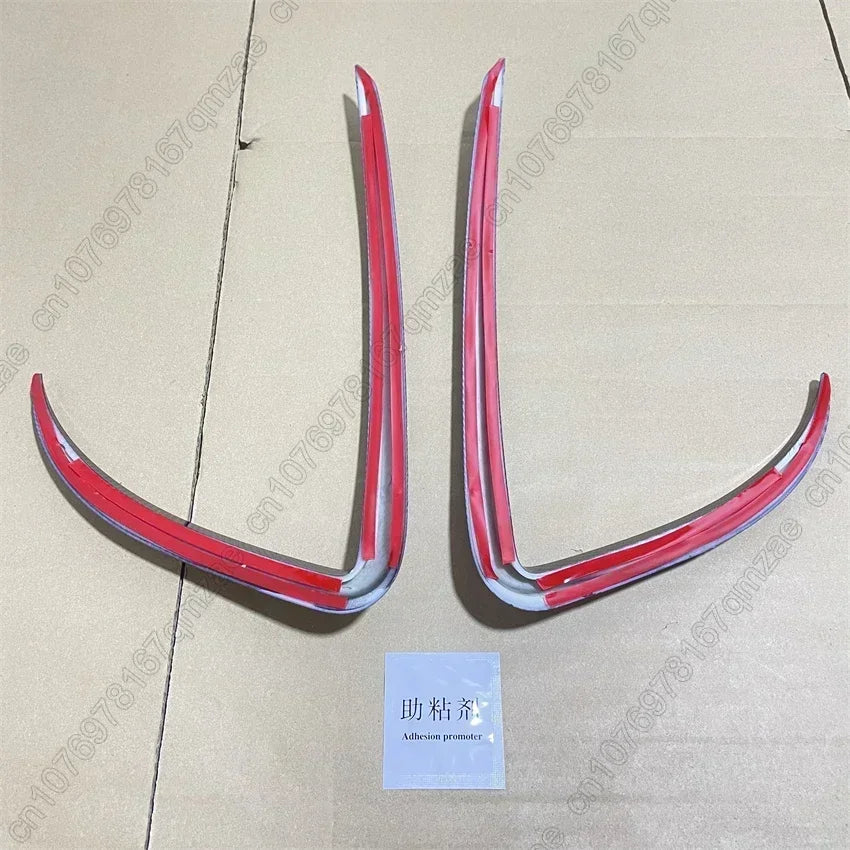 Front Bumper Cover Wind Knife For Tesla Model 3 2017-2023 ABS Glossy Black Fog Lamp Trim Carbon Look Blade Trim Light Eyebrow