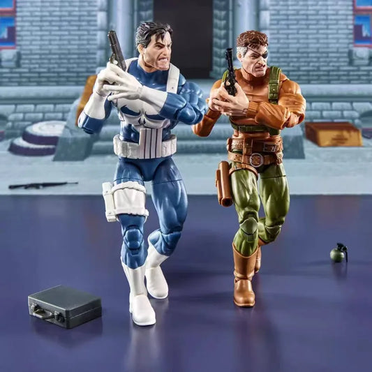 Original Hasbro Marvel Legends Series PUNISHER & NICK FURY Action Toys Figure Model Ornaments