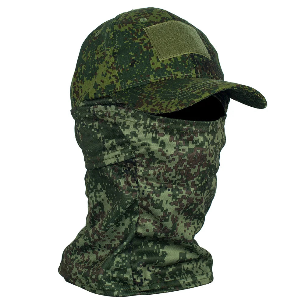 Tactical Camouflage Mask Hat Baseball Cap Skullies Knitted Elastic Outdoor Cap