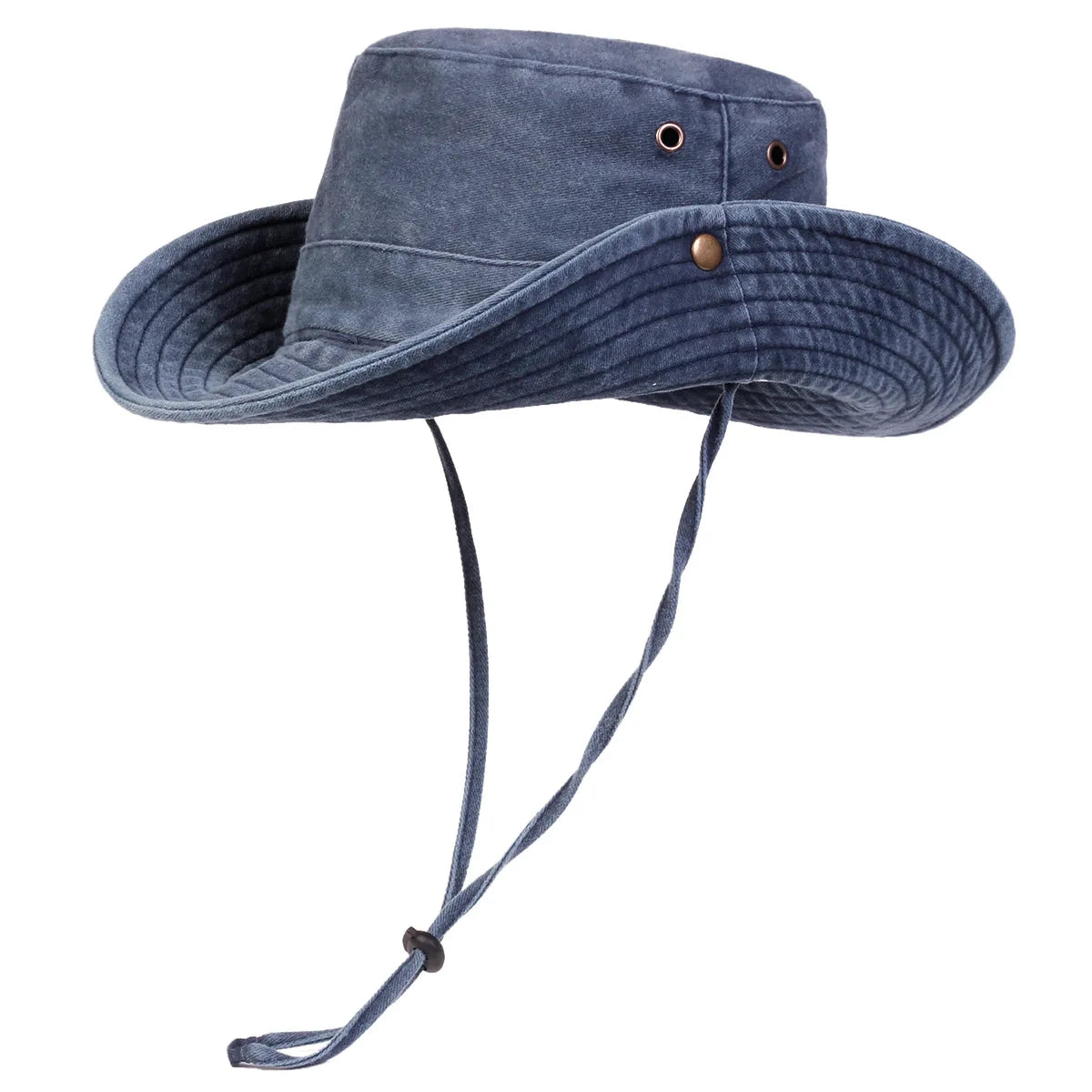 Men Big Eaved Washed Bucket Hats Fishermen Caps Outdoor Casual Cap Sunscreen Hat