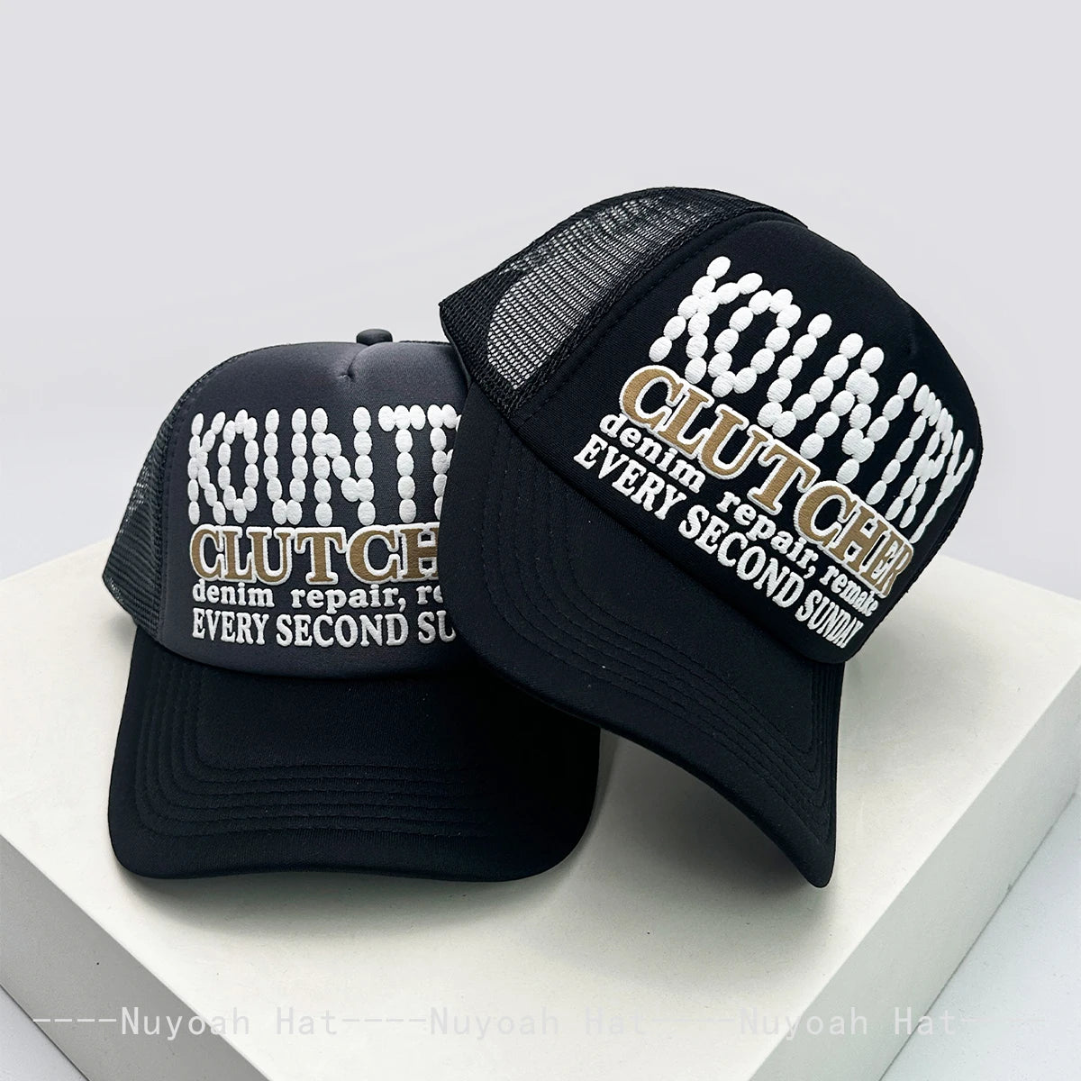 New Unisex Color Block 3D Printed Letters Baseball Hats Sunshade Hip Hop Breathable Street Trucker Caps Mesh Versatile Outdoor