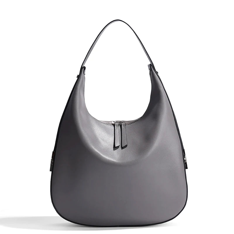 2026 new women's Retro Waxed Genuine Leather Tote Bag Female large capacity Underarm Shoulder Bag Designer Luxury Brand Handbag