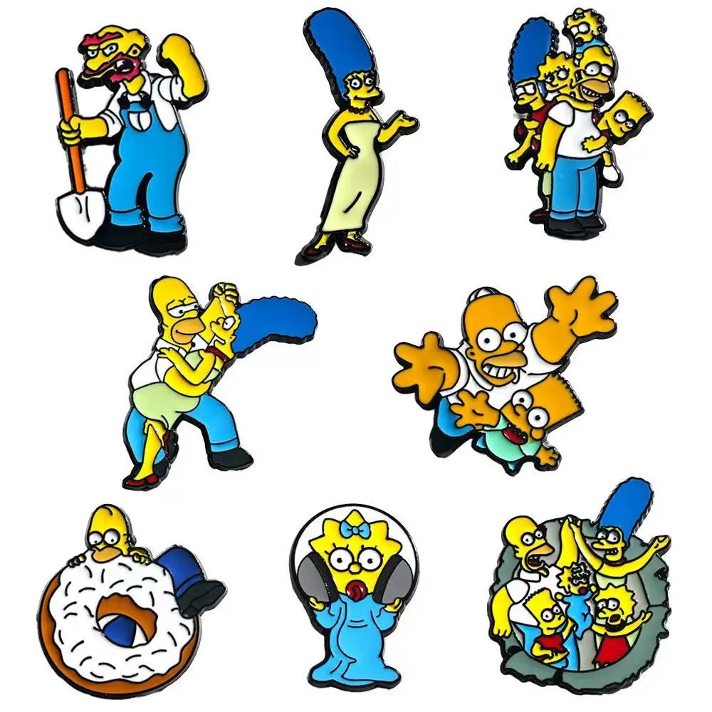 8pcs Cartoon Pins Set Funny Creativity Badges for Backpack Clothes Brooch Accessory the best choice for gifts