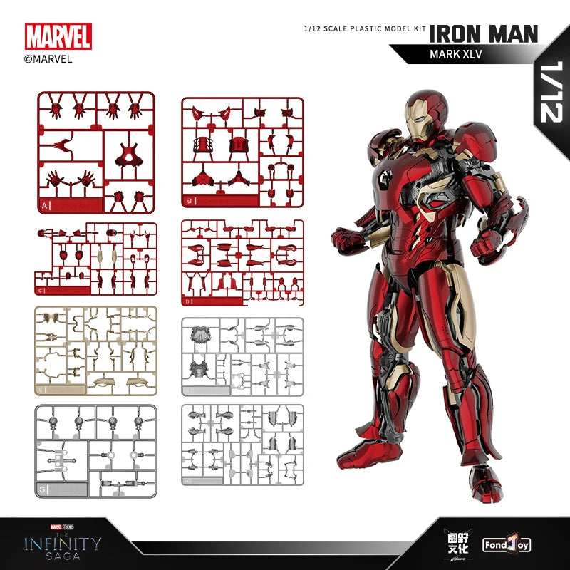 Original LED FondJoy Iron Man MK42 MK43 MK46 MK1 MK2 MK3 MK4 DIY Action Figures