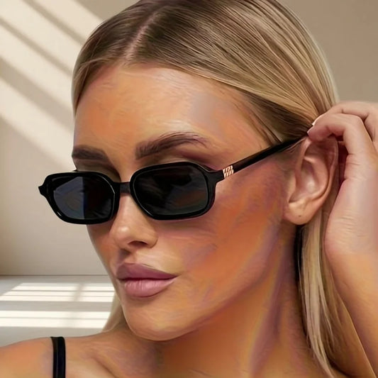 Casual and Versatile Small Frame Black Gray Fashionable and Personalized Women's Dressing Glasses