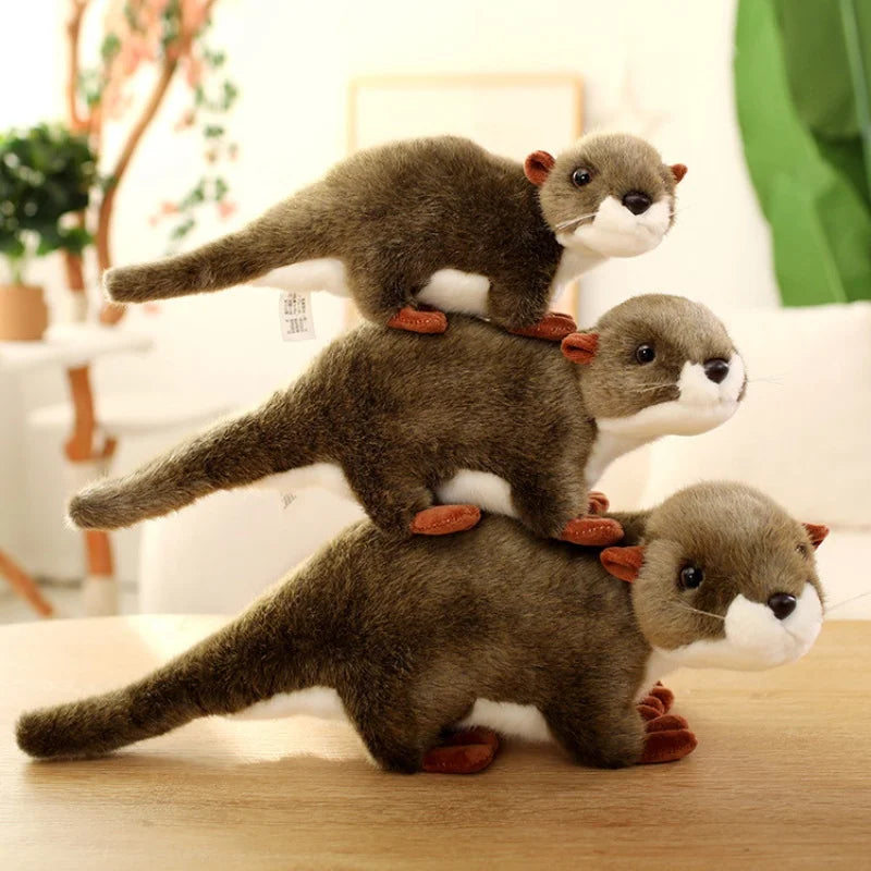 33/38/45CM Kawaii Lifelike Otter Plush Toy Otter Plushie Stuffed Animal Toy Appease Baby Doll Kid Birthday Xmas Gift